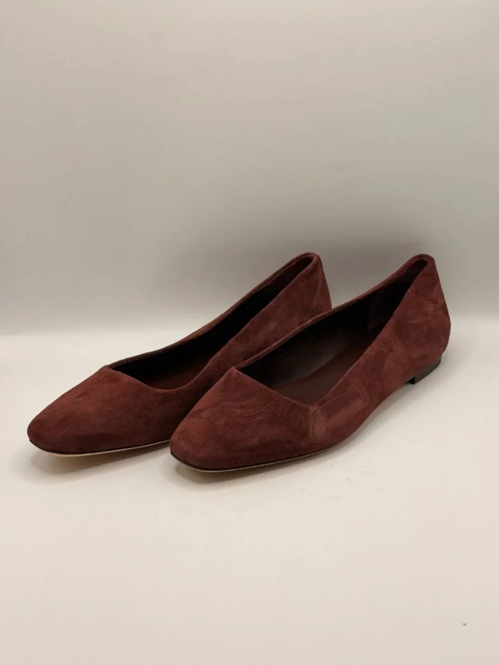 Vince Women Brodi  Burgundy Leather Flat Sz 8.5 M